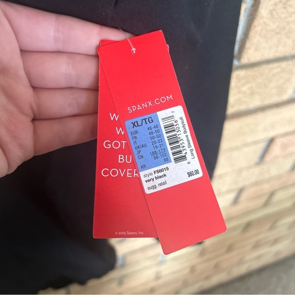 NWT Spanx Long Sleeve Body Suit Slimming Size XL Style FS6015 Very Black - Picture 4 of 6